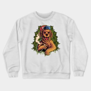 Dog Smoking Weed Crewneck Sweatshirt